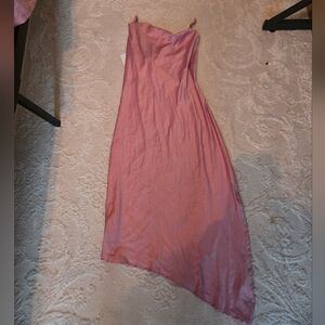 Prettygarden Satin Pink Asymmetrical Dress